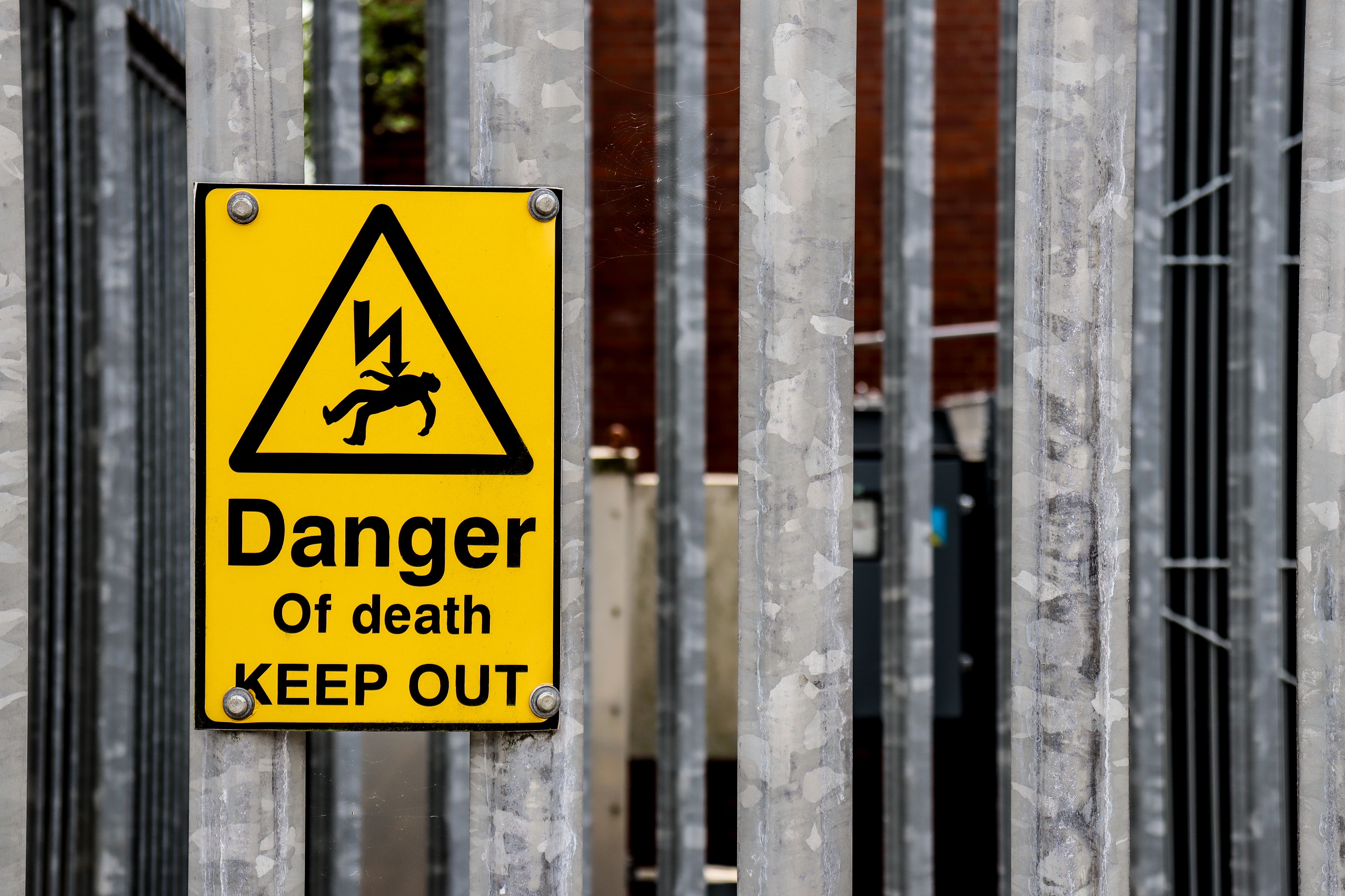 Danger hazard warning sign
